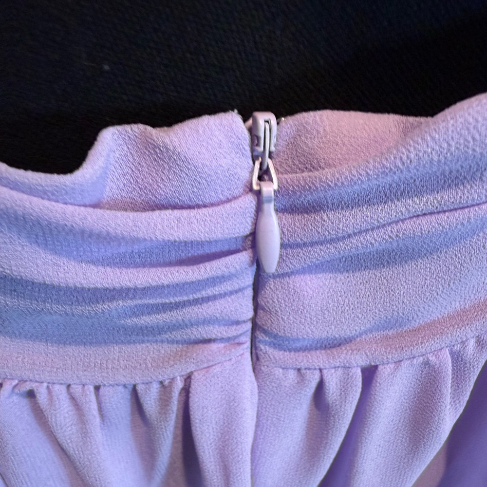NWT- Soiree Celebration Purple Ruffled Lace-Up Dress - Picture 12 of 16